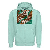 Seafoam brown cowhide glitter Zipper Hoodie - BarkalooDesign