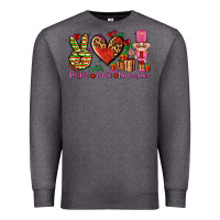 Charcoal Heather peace love nutcraker Premium Sweatshirt - AdoDesignShop