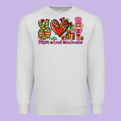 Peace Love Nutcraker Premium Sweatshirt Designed By Adodesignshop