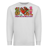 Dove Grey peace love nutcraker Premium Sweatshirt - AdoDesignShop