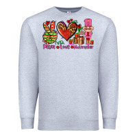 Heather Grey peace love nutcraker Premium Sweatshirt - AdoDesignShop