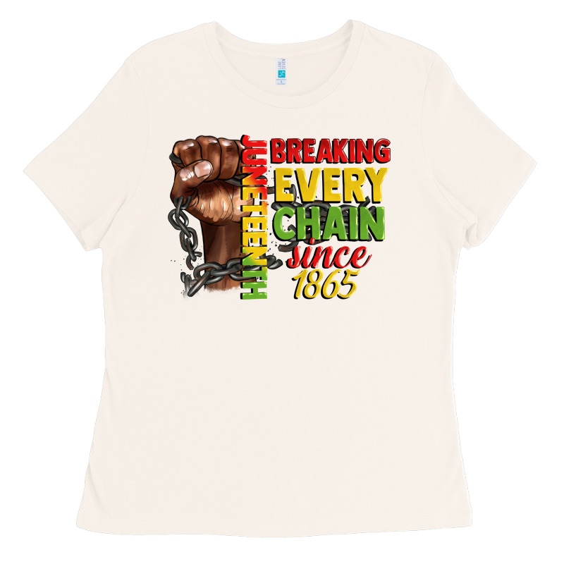 Juneteenth Breaking Every Chain Since 1865 Ladies Tee by CowGirlArtShop | Teevron