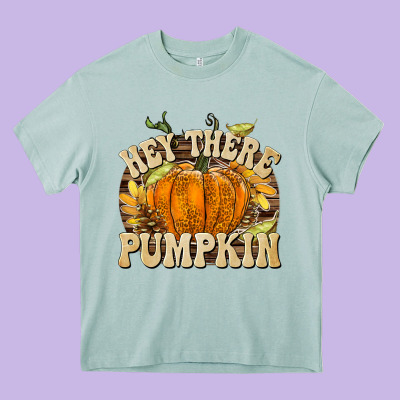 Hey There Pumpkin Heavy Core Tee Designed By Texasbilliewilder