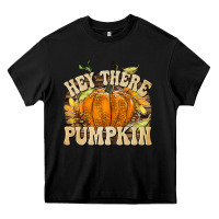 Black Hey There Pumpkin Heavy Core Tee - texasbilliewilder