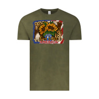 Vintage Olive Patriotic Sunflower God Bless America Vintage Tee - Jasminsmagicworld
