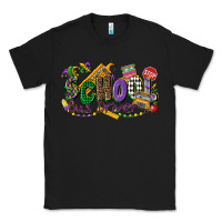 Black school bus driver mardi gras Classic Tee - CowGirlArtShop