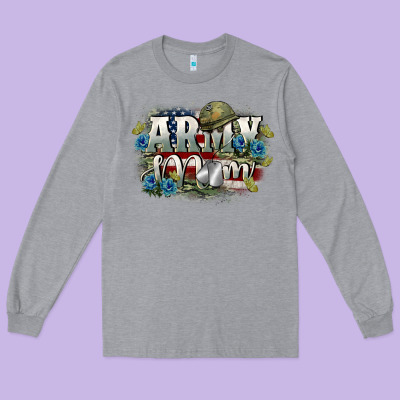 Army Mom Mother's Day Long Sleeve Tee Designed By Fadigitalartstudio