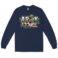 Navy Army mom Mother's Day Long Sleeve Tee - FaDigitalArtStudio