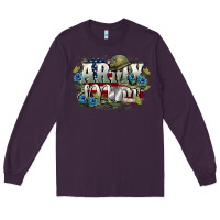 Plum Army mom Mother's Day Long Sleeve Tee - FaDigitalArtStudio