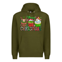 Army Green Merry Christmas Premium Hoodie - CowhideDigitalArt