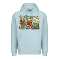 Blue Mist Merry Christmas Premium Hoodie - CowhideDigitalArt