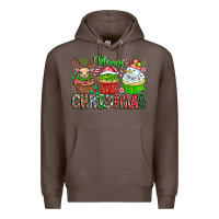 Coffee Merry Christmas Premium Hoodie - CowhideDigitalArt