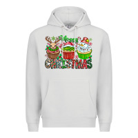 Dove Grey Merry Christmas Premium Hoodie - CowhideDigitalArt