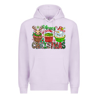 Lilac Merry Christmas Premium Hoodie - CowhideDigitalArt