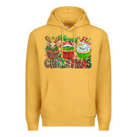 Mustard Merry Christmas Premium Hoodie - CowhideDigitalArt