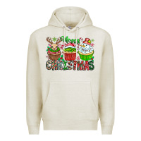 Oatmeal Heather Merry Christmas Premium Hoodie - CowhideDigitalArt