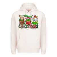 Pale Pink Merry Christmas Premium Hoodie - CowhideDigitalArt