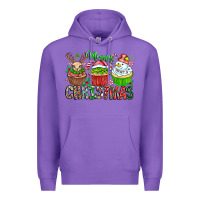Purple Merry Christmas Premium Hoodie - CowhideDigitalArt
