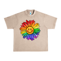 French Oak rainbow smiley face sunflower Urban Heavy Tee - OliviaCreatesArt
