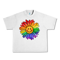 Lunar Rock rainbow smiley face sunflower Urban Heavy Tee - OliviaCreatesArt