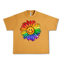 Peanut Butter rainbow smiley face sunflower Urban Heavy Tee - OliviaCreatesArt