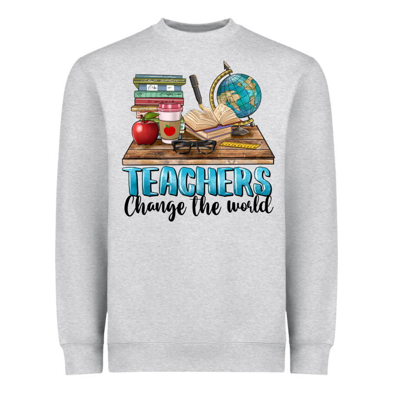 Teachers Change The World Heavyweight Sweatshirt by BarkalooDesign | Teevron