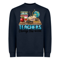 Navy teachers change the world Heavyweight Sweatshirt - BarkalooDesign