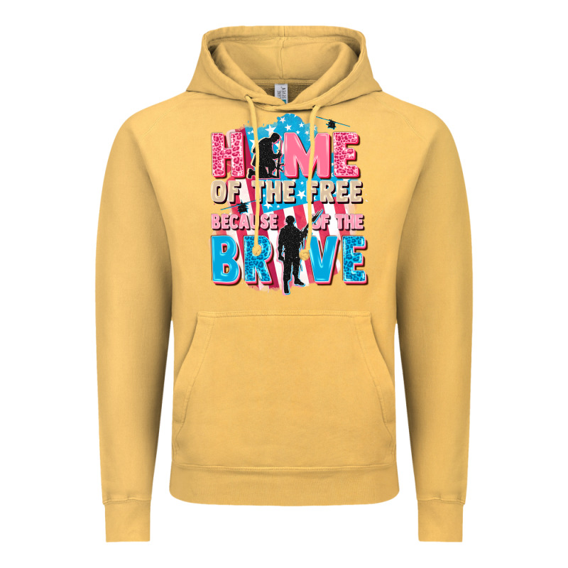 Home Of The Free Because Of The Brave Vintage Hoodie by FaDigitalArtStudio | Teevron