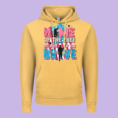 Home Of The Free Because Of The Brave Vintage Hoodie Designed By Fadigitalartstudio