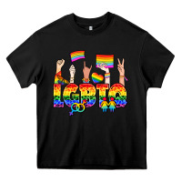Black LGBTQ+ Heavy Core Tee - NancyCooperArtShop