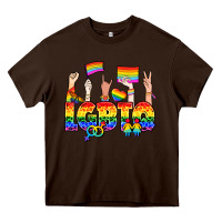 Chocolate Brown LGBTQ+ Heavy Core Tee - NancyCooperArtShop