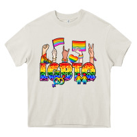 Cream LGBTQ+ Heavy Core Tee - NancyCooperArtShop
