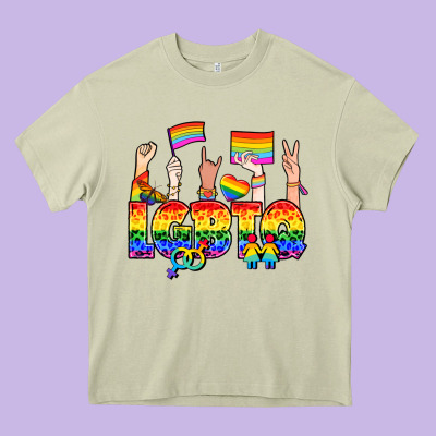 Lgbtq+ Heavy Core Tee Designed By Nancycooperartshop