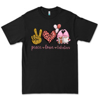 Black Peace Love Valentines Gnomes Premium Tee - Jasminsmagicworld