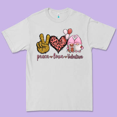 Peace Love Valentines Gnomes Premium Tee Designed By Jasminsmagicworld