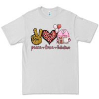 Dove Grey Peace Love Valentines Gnomes Premium Tee - Jasminsmagicworld