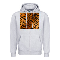 Heather Grey handdrawn tiger pattern Zipper Hoodie - BarkalooDesign