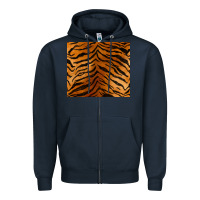 Navy handdrawn tiger pattern Zipper Hoodie - BarkalooDesign