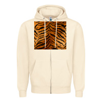 Sandshell handdrawn tiger pattern Zipper Hoodie - BarkalooDesign