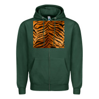 Sports Green handdrawn tiger pattern Zipper Hoodie - BarkalooDesign
