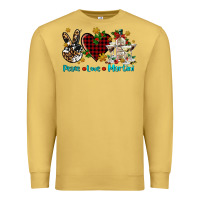 Antique Gold peace love martini Premium Sweatshirt - AdoDesignShop