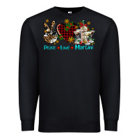 Black peace love martini Premium Sweatshirt - AdoDesignShop