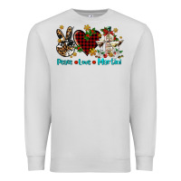Dove Grey peace love martini Premium Sweatshirt - AdoDesignShop