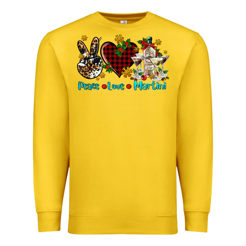 Peace Love Martini Premium Sweatshirt by AdoDesignShop | Teevron