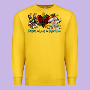 Peace Love Martini Premium Sweatshirt Designed By Adodesignshop