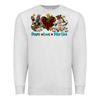 Oatmeal Heather peace love martini Premium Sweatshirt - AdoDesignShop