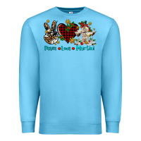 Ocean Blue peace love martini Premium Sweatshirt - AdoDesignShop