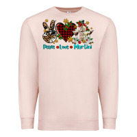 Pale Pink peace love martini Premium Sweatshirt - AdoDesignShop