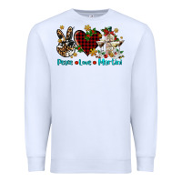 White peace love martini Premium Sweatshirt - AdoDesignShop