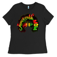 Black juneteenth mom Ladies Tee - CowGirlArtShop